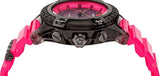 Versace Icon Active Chronograph Black Dial Pink Rubber Strap Watch For Men - VEZ700221