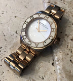 Marc Jacobs Blade White Dial Rose Gold Steel Strap Watch for Women - MBM3076