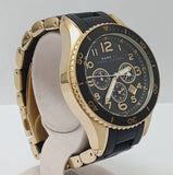 Marc Jacobs Rock Chronograph Black Dial Black Silicone Strap Watch for Women - MBM2552