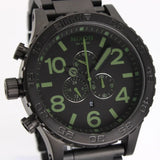 Nixon 51-30 Chrono Black Dial Black Steel Strap Watch for Men - A083-1042