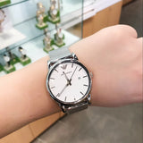 Emporio Armani Luigi White Dial Silver Mesh Strap Watch for Men - AR1812