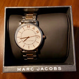 Marc Jacobs Roxy White Dial Two Tone Steel Strap Watch for Women - MJ3553