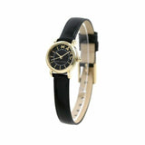 Marc Jacobs Roxy Black Dial Black Leather Strap Watch for Women - MJ1585