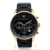 Emporio Armani Sportivo Black Dial Black Steel Strap Watch For Men - AR5905