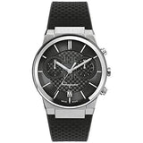 Salvatore Ferragamo Sapphire Chrono Black Dial Black Silicone Strap Watch for Men - SFME00121