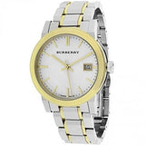 Burberry The City White Dial Two Tone Steel Strap Watch for Women - BU9115