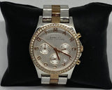 Marc Jacobs Henry Chronograph Silver Dial Two Tone Steel Strap Watch for Women - MBM3106