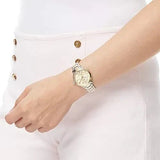 Burberry The Classic Champagne Gold Dial Two Tone Steel Strap Watch for Women - BU10118