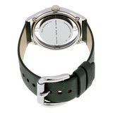 Marc Jacobs Tether Transparent Green Dial Green Leather Strap Watch for Women - MBM1378