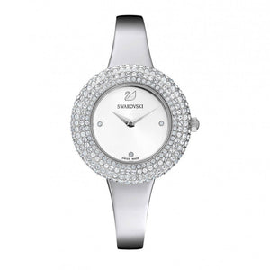 Swarovski Crystal Rose Silver Dial Silver Steel Strap Watch for Women - 5483853