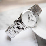 Tissot T Wave Silver Dial Silver Steel Strap Watch For Women - T112.210.11.031.00