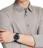 Tissot Carson Premium Blue Dial Blue Leather Strap Watch For Men - T122.410.16.043.00