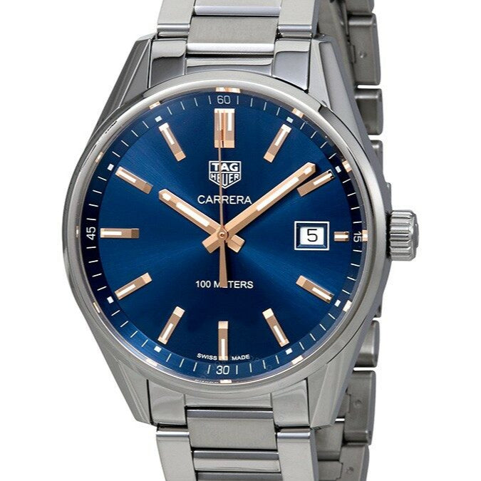 Tag Heuer Carrera Quartz Blue Dial Silver Steel Strap Watch for Women - WAR1112.BA0601