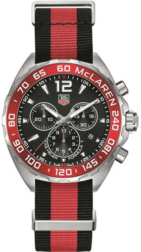 Tag Heuer Formula 1 McLaren Limited Edition Chronograph Black Dial Two Tone NATO Strap Watch for Men - CAZ1112.FC8188