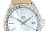 Tag Heuer Formula 1 Quartz Diamonds Mother of Pearl Dial Beige Leather Strap Watch for Women - WBJ131A.FC8254