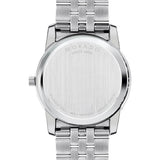 Movado Museum Diamonds Black Dial Silver Steel Strap Watch For Men - 606878