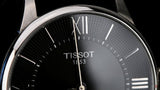 Tissot Chemin Des Tourelles Powermatic 80 Black Dial Black Leather Strap Watch For Men - T099.407.16.058.00