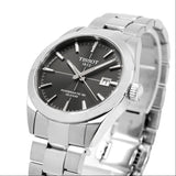 Tissot Gentleman Powermatic 80 Silicium Black Dial Silver Steel Strap Watch For Men - T127.407.11.061.01