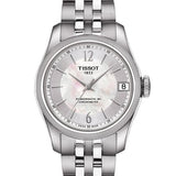 Tissot Ballade Powermatic 80 Automatic Mother of Pearl Dial Silver Steel Strap Watch For Women - T108.208.11.117.00