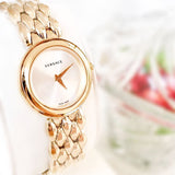 Versace V-Flare Quartz Silver Dial Gold Steel Strap Watch for Women - VEBN00718