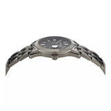 Versace Greca Time Quartz Black Dial Grey Steel Strap Watch for Men  - VE3K00622
