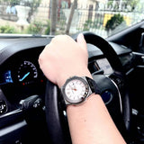 Versace Chain Reaction Quartz White Dial Black Rubber Strap Watch for Men - VEDY00219