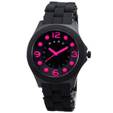 Marc Jacobs Pelly Black Dial Black Silicone Strap Watch for Women - MBM2508