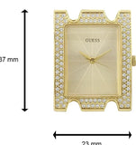 Guess MOD Heavy Metal Diamonds Gold Dial Gold Steel Strap Watch for Women - W0072L1