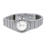 Omega Constellation Quartz Diamonds Silver Dial Silver Steel Strap Watch for Women - 123.15.27.60.55.004