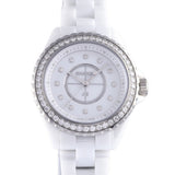 Chanel J12 Quartz Diamonds White Dial White Steel Strap Watch for Women - J12 H6418