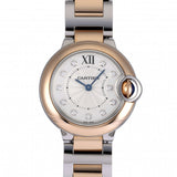 Cartier Ballon Bleu De Cartier Diamonds Silver Dial Two Tone Steel Strap Watch for Women - W3BB0026