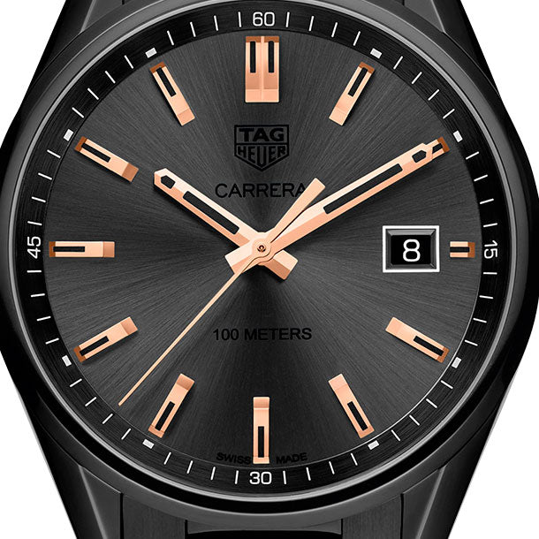 Tag Heuer Carrera Special Edition Black Dial Black Steel Strap Watch for Women - WAR1113.BA0602
