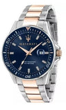 Maserati SFIDA Quartz Blue Dial Stainless Steel 44mm Watch For Men - R8853140003