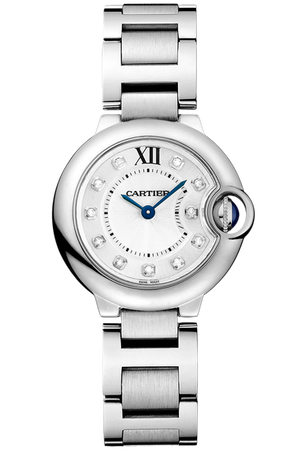 Cartier Ballon Bleu de Cartier Diamonds Silver Dial Silver Steel Strap Watch for Women - WE902073