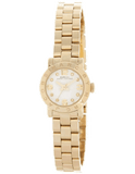 Marc Jacobs Amy Dinky White Dial Gold Steel Strap Watch for Women - MBM3226