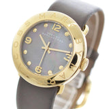 Marc Jacobs Amy Grey Dial Grey Leather Strap Watch for Women - MBM1287