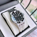 Maurice Lacroix Aikon Venturer Black Dial Silver Steel Strap Watch for Men - AI6058-SS002-330-1