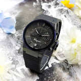 Salvatore Ferragamo Sapphire Black Dial Black Rubber Strap Watch for Men - SFHP00320