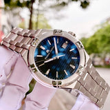 Maurice Lacroix Aikon Venturer Black Dial Silver Steel Strap Watch for Men - AI1008-SS002-331-1