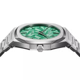 D1 Milano Ultra Thin Fir Green Dial Silver Steel Strap Watch for Men - D1-UTBJ34