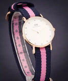 Daniel Wellington Classy Winchester White Dial Two Tone NATO Strap Watch For Women - DW00100065