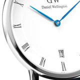 Daniel Wellington Dapper Cornwall White Dial Black Nylon Strap Watch for Women - DW00100264