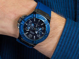 Guess Rigor Analog Blue Dial Blue Rubber Strap Watch For Men - W0248G5