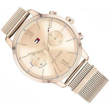 Tommy Hilfiger Blake Quartz Gold Dial Gold Mesh Bracelet Watch for Women - 1782303