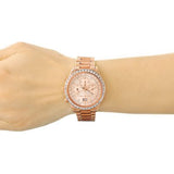 Michael Kors Brinkley Rose Gold Dial Rose Gold Steel Strap Watch for Women - MK6204
