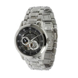 Bulova BVA Dual Aperture Black Dial Silver Steel Strap Watch for Men - 96A119