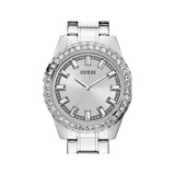 Guess Sparkler Diamonds Silver Dial Silver Steel Strap Watch for Women - GW0111L1